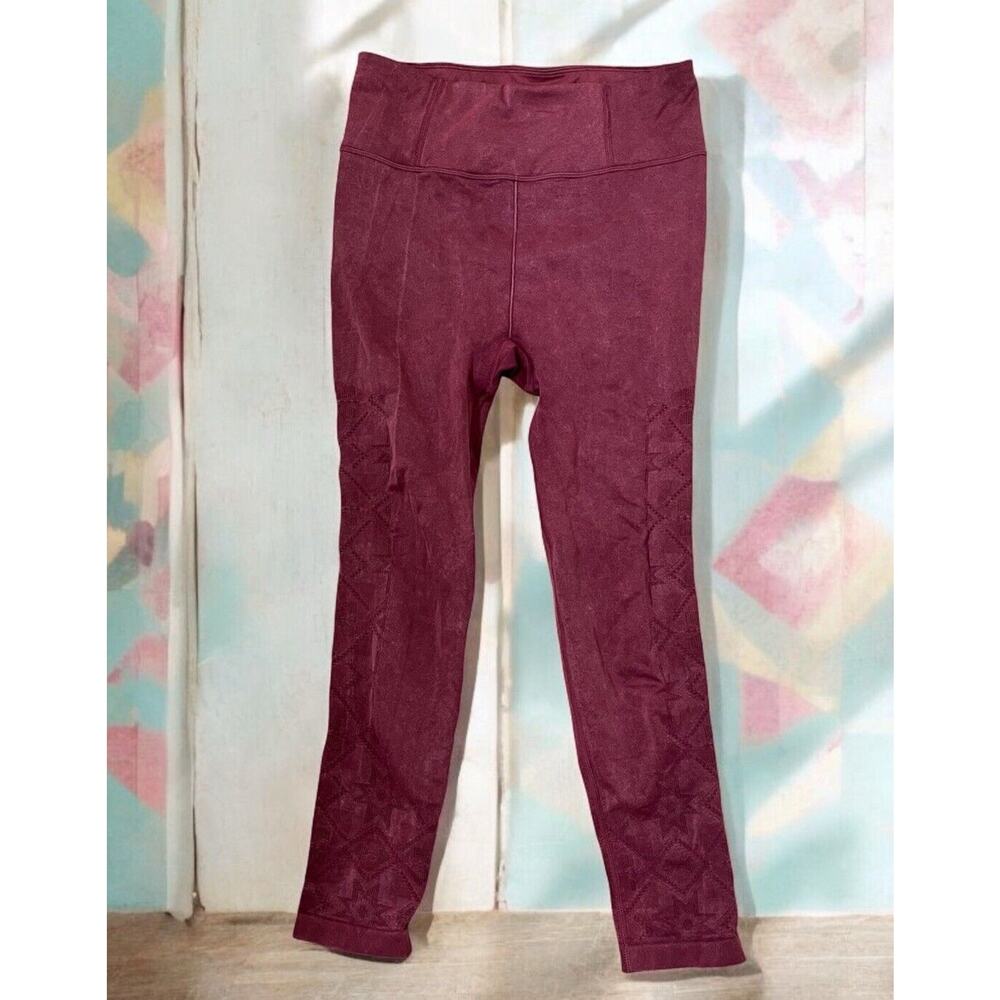 CALIA by CARRIE UNDERWOOD Workout Maroon Leggings SIZE Large -‎ EUC